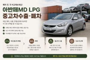 아반떼MDLPG중고차수출
