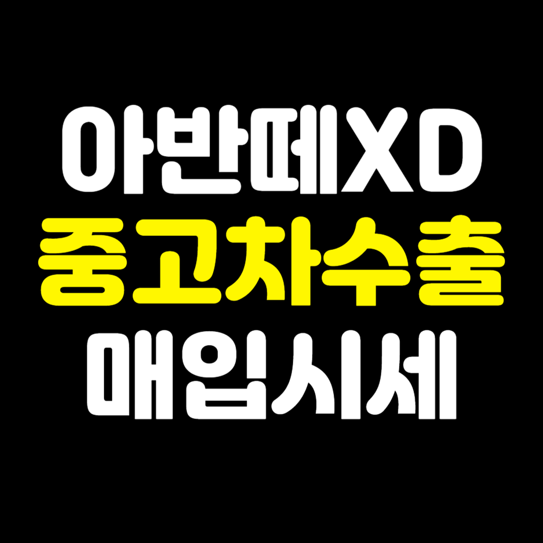 아반떼XD중고차수출매입시세