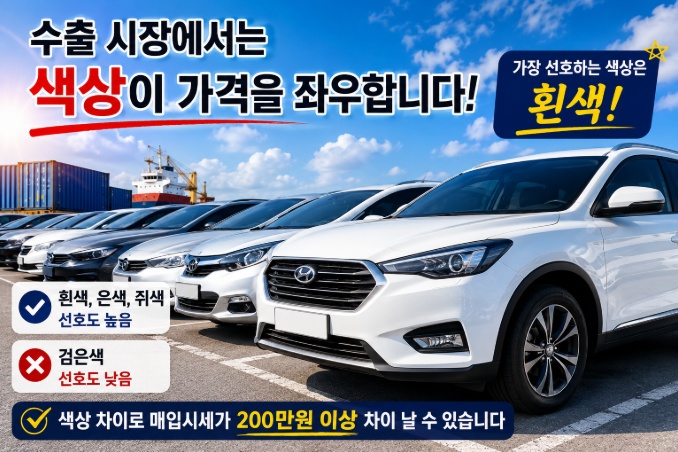 중고차수출선호색상