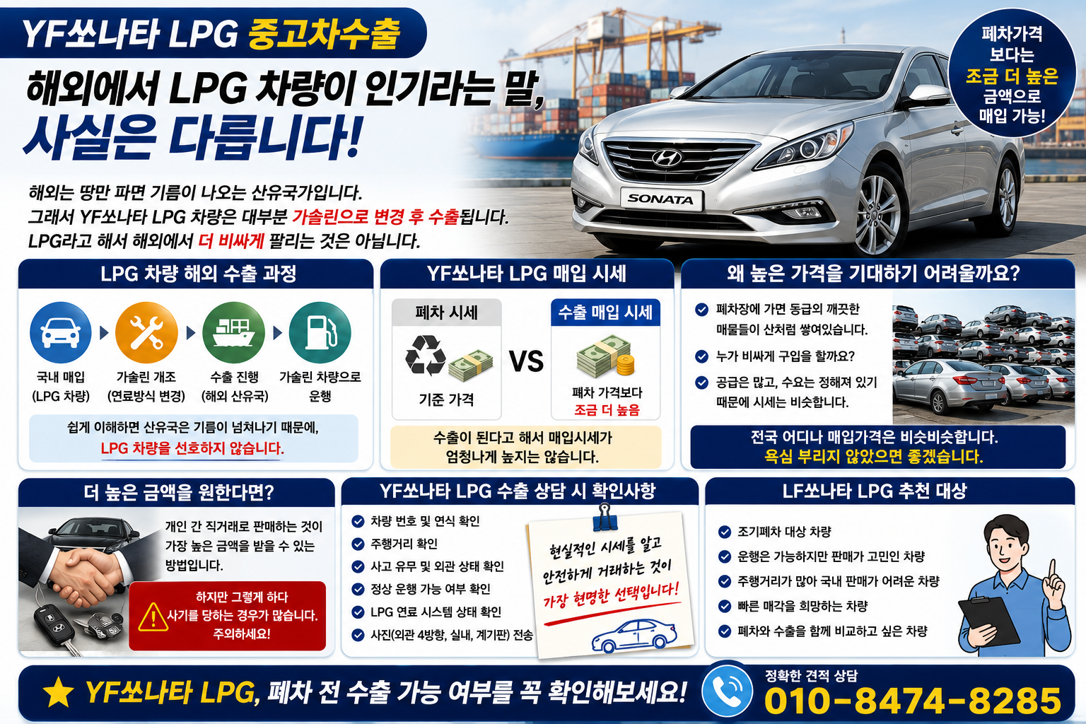 YF소나타LPG중고차수출