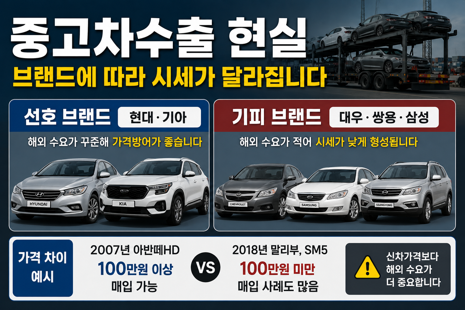중고차수출가격방어좋은브랜드